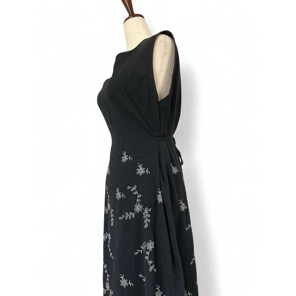 Vintage Pussers West Indies Maxi Floral Embroidered Silk Dress Island Resort L - Picture 2 of 10